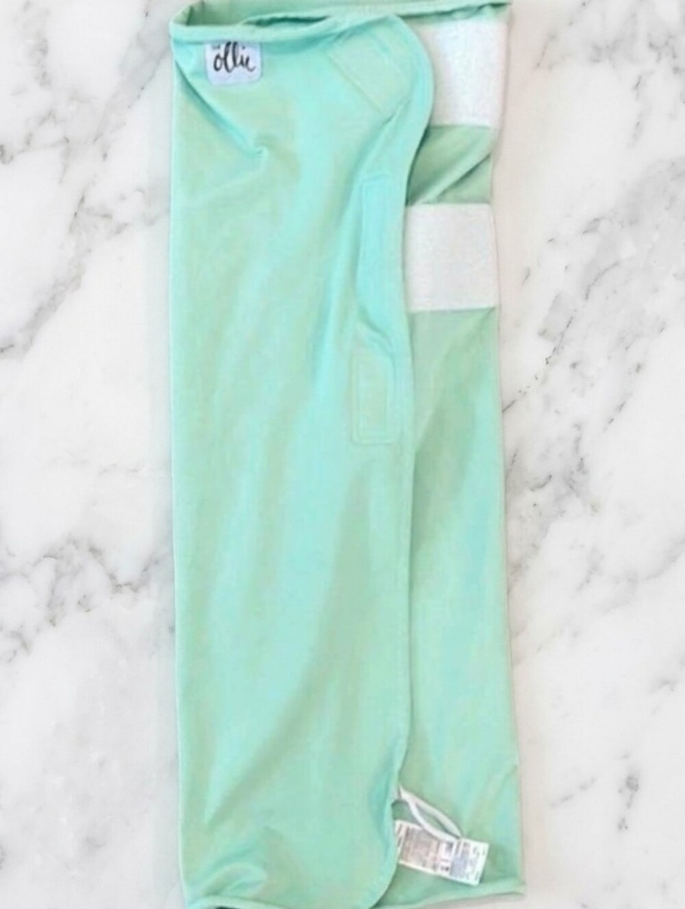 Ollie Adjustable Fit Baby Swaddle Mint Color 0-4 months